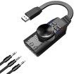 GS3 7.1 Channel Sound Card Adapter External USB for PUBG League of Legends PC Computer