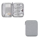 Digital Storage Bag USB Data Cable Organizer Earphone Pen Travel Kit Electronic Accessories - Gray