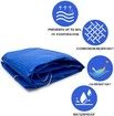 Pool Cover Above Ground Swimming Rectangular Frame 300x201cm UV Resistant Polyethylene Rainproof Dust Protection with Ropes