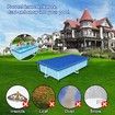 Pool Cover Above Ground Swimming Rectangular Frame 300x201cm UV Resistant Polyethylene Rainproof Dust Protection with Ropes