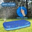 Pool Cover Above Ground Swimming Rectangular Frame 300x201cm UV Resistant Polyethylene Rainproof Dust Protection with Ropes