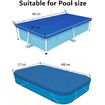Swimming Pool Cover, Frame Pool Cover with Ropes - Rectangular UV Resistant Polyethylene Rainproof Dust Cover (400 x 211cm)