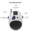 Cartoon Cow Stretchable Wire Rope Lock Wire Cable Password Lock Portable Suitcase Backpack Lock Riding Anti Theft Helmet Lock Color White