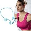 Bluetooth 5.0 Bone Conduction Headphones Sweatproof for Workouts Sport Blue