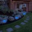 2 Pack Solar Lantern Lights Outdoor Hanging Solar Lights, Upgraded 99 LEDs Solar Lanterns Dancing Flickering Flame Lights, Landscape Decoration Solar Garden Lights for Patio Yard Porch Blue