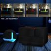 Black Bedside Table LED Lighted Bedroom Storage Cabinet Nightstand High Gloss Front