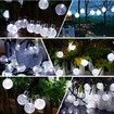 Solar String Lights Outdoor Waterproof,50LED Crystal Globe Solar String Lights,8 Mode 7M/24Ft Outdoor Solar Powered String Lights for Garden,Patio,Christmas,Parties,Wedding,Festival (Cool White)