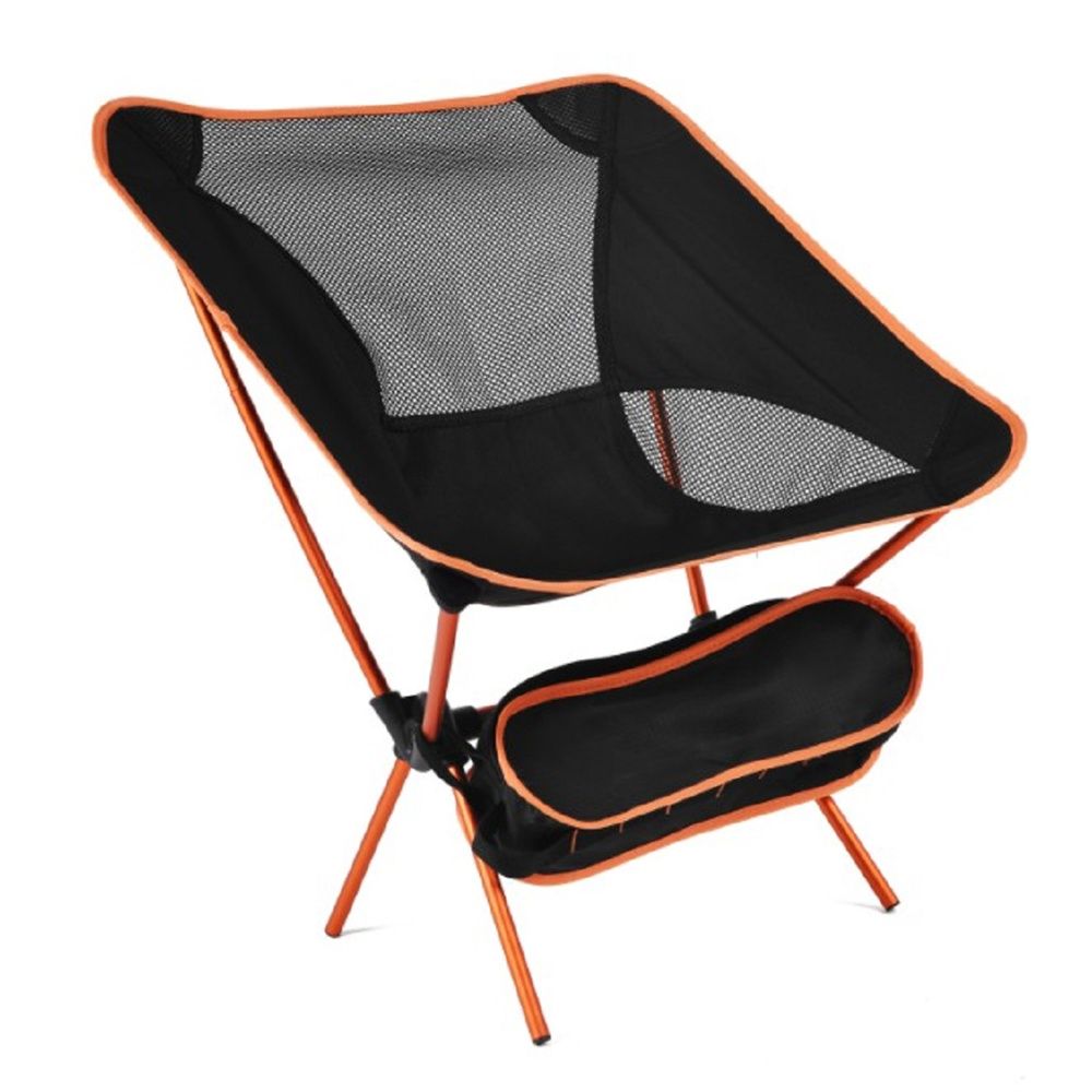 Camping Fishing Folding Chair, Compact Portable Chair with Carry Bag for Outdoor Activities, Camping, Beach, Hiking, Maximum Load 150 kg,Orange