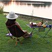 Camping Fishing Folding Chair, Compact Portable Chair with Carry Bag for Outdoor Activities, Camping, Beach, Hiking, Maximum Load 150 kg,Orange