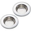 Kitchen Sink Strainer - Stainless Steel, Large Wide Rim 11.5CM Diameter - 2PCS