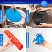 20cm Red Round Reusable Silicone Air Fryer Liners with Air Fryer Magnetic Cheat Sheet - (3pack)