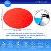 20cm Red Round Reusable Silicone Air Fryer Liners with Air Fryer Magnetic Cheat Sheet - (3pack)