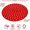 20cm Red Round Reusable Silicone Air Fryer Liners with Air Fryer Magnetic Cheat Sheet - (3pack)