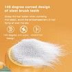 Pumpkin Pet Brush Self Cleaning Slicker Brush for Shedding Dog Cat Grooming Comb Removes
