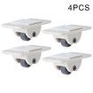 4pcs Fixed Rail Wheels, Home Furniture Accessory, Mini One Sided Wheels, Folder Table Steering Wheel, Storage Box, Parts