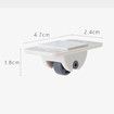 4pcs Fixed Rail Wheels, Home Furniture Accessory, Mini One Sided Wheels, Folder Table Steering Wheel, Storage Box, Parts