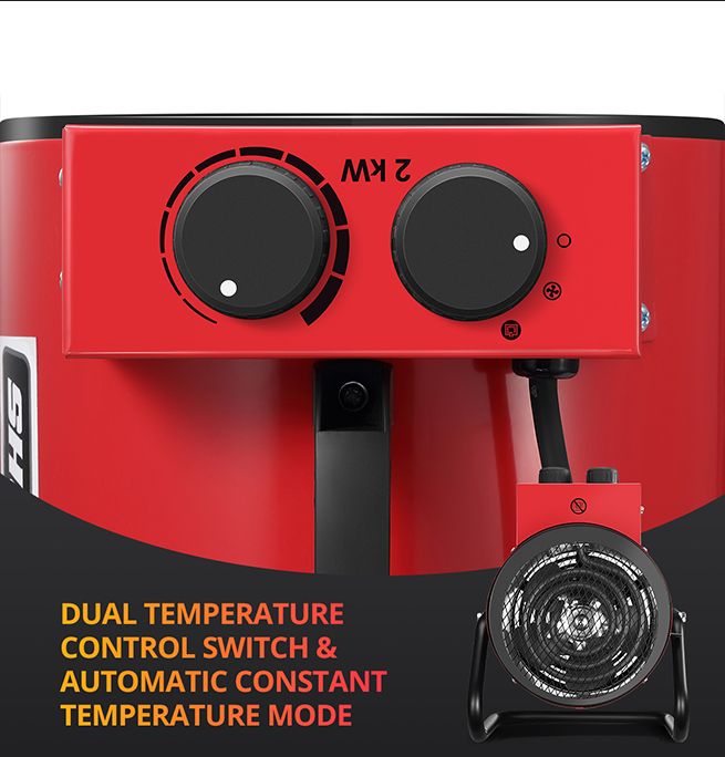 2000W 2 In 1 Portable Electric Heater Industrial Fan Heater ...