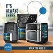 Air Fryer Accessories Cook Times, Airfryer Accessory Magnet Sheet Quick Reference Guide for Cooking and Frying (Black)