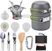 Camping Kitchen Utensil Set, carabiner set, fork, spoon, camping, hiking, backpack