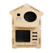 2 Layer Large Wooden Cat House Condo Indoor Kitty Scratching Playhouse Durable for Cats Rabbit