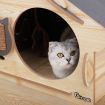Large Wooden Cat House Indoor Condo Durable Kitty Scratching Furniture for Cats Rabbit