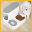2 IN 1 Pet Automatic Feeder Cats Food Bowl Dog Water Dispenser Gravity Fed for Small Large Pets