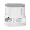 2 IN 1 Pet Automatic Feeder Cats Food Bowl Dog Water Dispenser Gravity Fed for Small Large Pets