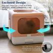 Cat Litter Box Top Entry Kitty Enclosed Tray Pet Toilet Large Covered Hooded Furniture Foldable Pink