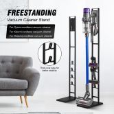 Freestanding Vacuum Stand Rack Cleaner Accessory Holder Cordless for Dyson Organiser V7 V8 V10 V11 for Xiaomi Dreame Black