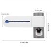 USB Toothbrush Holder Cleaner And Automatic Toothpaste Dispenser And UV Light Sterilizer