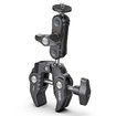 R094 Metal Clamp With Double Ball Head Magic Arm 1/4 hole 3/8 hole screw hole to mount camera monitor