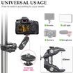 R094 Metal Clamp With Double Ball Head Magic Arm 1/4 hole 3/8 hole screw hole to mount camera monitor