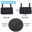 Wheelchair Accessories, Waterproof Wheelchair Bags to Hang on Side with Bright Line Black Storage Organizers for Home/Outdoor/Baby Cart