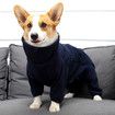 Dog Autumn and Winter Thick Four-Corner Cotton Clothes-S-Navy Blue