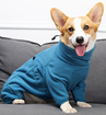 Dog Autumn and Winter Thick Four-Corner Cotton Clothes-S-Sky Blue