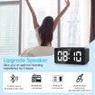 Digital Alarm Clock Radio with Wireless Charging, USB Fast Charger, Bluetooth Speaker,3 Level Dimmable LED Display