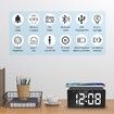 Digital Alarm Clock Radio with Wireless Charging, USB Fast Charger, Bluetooth Speaker,3 Level Dimmable LED Display