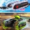 Amphibious Remote Control Car Tracked Off-Road Climbing Vehicle Electric RC Deformation Car Toy, Green