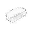 4 Pack Stackable Pantry Organizer Bins,for Kitchen, Freezer, Countertops, Cabinets - Plastic Food Storage Container with Handles for Home and Office 19.6*9.5*6.2CM