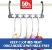 10Pcs Thicken Space Saving Hangers for Clothes,Magic Hangers Easy Save Triples Closet Space, Multi Hanger-Space Saver Hangers (Black)