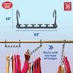 10Pcs Thicken Space Saving Hangers for Clothes,Magic Hangers Easy Save Triples Closet Space, Multi Hanger-Space Saver Hangers (Black)