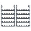 10Pcs Thicken Space Saving Hangers for Clothes,Magic Hangers Easy Save Triples Closet Space, Multi Hanger-Space Saver Hangers (Black)