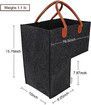 Stair Organizer Felt Folding Basket Washable Wooden Stair Storage Organizer Wear Resistant Stair Basket with Leather Handles Home Decor for Stairs