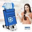 Shopping Trolley Cart Foldable Grocery Bag Portable Market Luggage Basket 4 Wheels Aluminium Blue