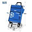 Shopping Trolley Cart Foldable Grocery Bag Portable Market Luggage Basket 4 Wheels Aluminium Blue