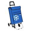 Shopping Trolley Cart Foldable Grocery Bag Portable Market Luggage Basket 4 Wheels Aluminium Blue