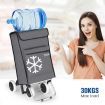 Shopping Trolley Cart Portable Grocery Bag Foldable Market Luggage Basket 4 Wheels Aluminium Gray