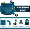 Garden Hose 100ft,Expandable Water Hose with 10 Function Spray Nozzle,Extra Strength 3750D,Durable 4-Layers Latex Flexible Expandable Hose with 3/4" Solid Brass Fittings,Leakproof