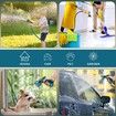 Garden Hose 100ft,Expandable Water Hose with 10 Function Spray Nozzle,Extra Strength 3750D,Durable 4-Layers Latex Flexible Expandable Hose with 3/4" Solid Brass Fittings,Leakproof