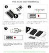 50W Foldable Solar Panel 5V Sun Power Solar Cells Bank Pack USB 10 in1 USB Cable Waterproof for Phone Backpack Camping Hiking